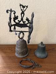 MaxSold Auction: Antique Wall Mounted Brass Monastery Bell Ornate Decorative - San Jose (California, USA) SELLER MANAGED Estate Sale Online Auction - Avenida Arboles