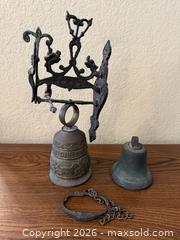 MaxSold Auction: Antique Wall Mounted Brass Monastery Bell Ornate Decorative - San Jose (California, USA) SELLER MANAGED Estate Sale Online Auction - Avenida Arboles