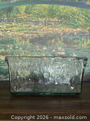 MaxSold Auction: Aqua Seafoam Green Glass Planter, Medium Art Glass - San Jose (California, USA) SELLER MANAGED Downsizing Online Auction - Paladin Drive