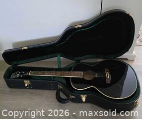 MaxSold Auction: Epiphone Dreadnought Acoustic Guitar, Black Gloss - San Jose (California, USA) SELLER MANAGED Downsizing Online Auction - Paladin Drive