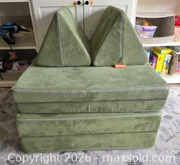 MaxSold Auction: Nugget Modular Play Couch - Green Microfiber - San Jose (California, USA) SELLER MANAGED Downsizing Online Auction - Paladin Drive