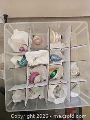 MaxSold Auction: Shiny Brite Glass Christmas Ornaments Lot, Multicolor, 16–30 pcs - San Jose (California, USA) SELLER MANAGED Downsizing Online Auction - Paladin Drive