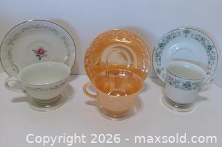 MaxSold Auction: 3x Vintage Cup & Saucer Sets - Lakeland (Florida, USA) SELLER MANAGED Reseller Online Auction - Dove Meadow Trail