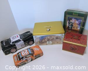 MaxSold Auction: Assorted Collectible Tins - Lakeland (Florida, USA) SELLER MANAGED Reseller Online Auction - Dove Meadow Trail