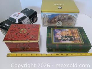 MaxSold Auction: Assorted Collectible Tins - Lakeland (Florida, USA) SELLER MANAGED Reseller Online Auction - Dove Meadow Trail