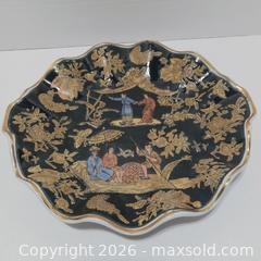 MaxSold Auction: Chinoiserie Scalloped Edge Ceramic Bowl - Lakeland (Florida, USA) SELLER MANAGED Reseller Online Auction - Dove Meadow Trail