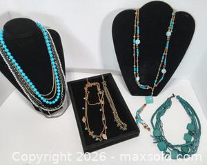 MaxSold Auction: Costume Necklaces- Blues - Lakeland (Florida, USA) SELLER MANAGED Reseller Online Auction - Dove Meadow Trail