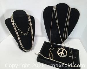 MaxSold Auction: Costume Necklaces- Silver - Lakeland (Florida, USA) SELLER MANAGED Reseller Online Auction - Dove Meadow Trail