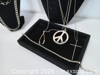 MaxSold Auction: Costume Necklaces- Silver - Lakeland (Florida, USA) SELLER MANAGED Reseller Online Auction - Dove Meadow Trail