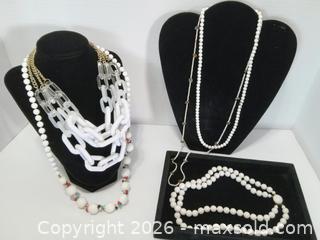 MaxSold Auction: Costume Necklaces- Whites - Lakeland (Florida, USA) SELLER MANAGED Reseller Online Auction - Dove Meadow Trail