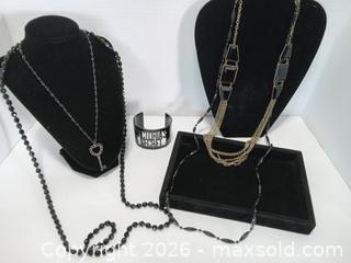MaxSold Auction: Costume Necklaces & Cuff Bracelet- Blacks - Lakeland (Florida, USA) SELLER MANAGED Reseller Online Auction - Dove Meadow Trail