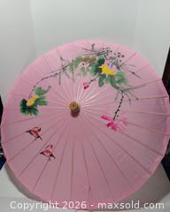 MaxSold Auction: Hand Painted Japanese Floral Parasol  - Lakeland (Florida, USA) SELLER MANAGED Reseller Online Auction - Dove Meadow Trail
