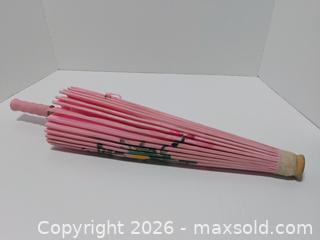 MaxSold Auction: Hand Painted Japanese Floral Parasol  - Lakeland (Florida, USA) SELLER MANAGED Reseller Online Auction - Dove Meadow Trail