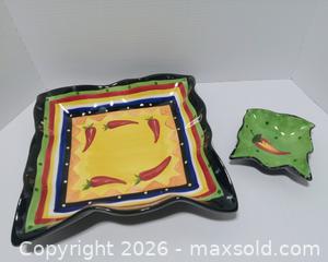 MaxSold Auction: JCPenney Home Collection chili pepper chip & dip ceramic set - Lakeland (Florida, USA) SELLER MANAGED Reseller Online Auction - Dove Meadow Trail