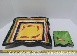 MaxSold Auction: JCPenney Home Collection chili pepper chip & dip ceramic set - Lakeland (Florida, USA) SELLER MANAGED Reseller Online Auction - Dove Meadow Trail