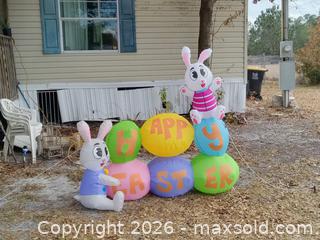 MaxSold Auction: Large Blow Up "Happy Easter" Inflatable  - Lakeland (Florida, USA) SELLER MANAGED Reseller Online Auction - Dove Meadow Trail