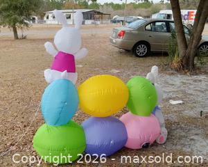 MaxSold Auction: Large Blow Up "Happy Easter" Inflatable  - Lakeland (Florida, USA) SELLER MANAGED Reseller Online Auction - Dove Meadow Trail