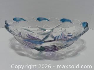 MaxSold Auction: Mikasa Savoir Vivre Key Largo Tropical Fish Stained Glass Oval Bowl - Lakeland (Florida, USA) SELLER MANAGED Reseller Online Auction - Dove Meadow Trail