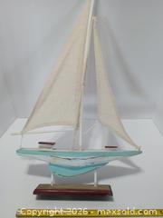 MaxSold Auction: Monroe Lane coastal wood sailboat - Lakeland (Florida, USA) SELLER MANAGED Reseller Online Auction - Dove Meadow Trail