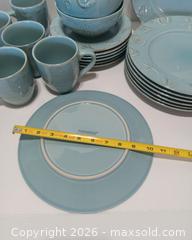 MaxSold Auction: New Thompson Pottery Dish Set in Seaside Blue - Lakeland (Florida, USA) SELLER MANAGED Reseller Online Auction - Dove Meadow Trail