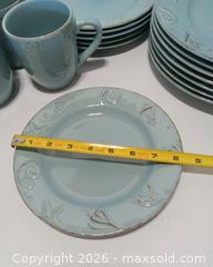 MaxSold Auction: New Thompson Pottery Dish Set in Seaside Blue - Lakeland (Florida, USA) SELLER MANAGED Reseller Online Auction - Dove Meadow Trail