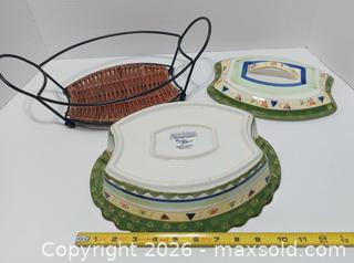 MaxSold Auction: Temp-tations by Tara Old World covered casserole dish & holder - Lakeland (Florida, USA) SELLER MANAGED Reseller Online Auction - Dove Meadow Trail