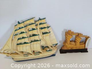 MaxSold Auction: Vintage Clipper Ship Wall Art & Tabletop Thermometer  - Lakeland (Florida, USA) SELLER MANAGED Reseller Online Auction - Dove Meadow Trail