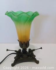 MaxSold Auction: Vintage Triple Cherub & Glass Tulip Lamp - Lakeland (Florida, USA) SELLER MANAGED Reseller Online Auction - Dove Meadow Trail