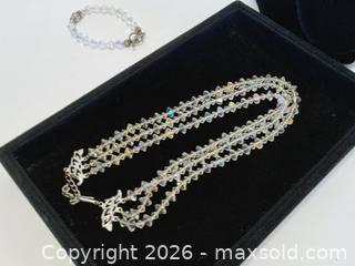 MaxSold Auction: Vintage Triple Strand Crystal Necklace & Bracelet Set - Lakeland (Florida, USA) SELLER MANAGED Reseller Online Auction - Dove Meadow Trail