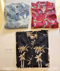 MaxSold Auction: 100% Silk Aloha/Hawaiian Casual Button-Up Shirts, Size L - Columbia (South Carolina, USA) SELLER MANAGED Estate Sale Online Auction - Greengate Drive