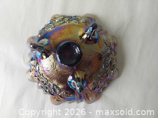 MaxSold Auction: Amber / Purple Carnival Glass Rose Bowl - Columbia (South Carolina, USA) SELLER MANAGED Estate Sale Online Auction - Greengate Drive