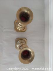 MaxSold Auction: Baldwin Polished Brass Pair of Candlesticks with Snuffer - Columbia (South Carolina, USA) SELLER MANAGED Estate Sale Online Auction - Greengate Drive