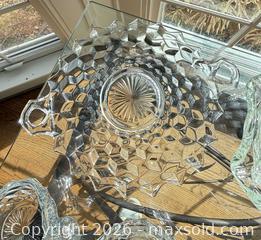 MaxSold Auction: Fostoria Glass Company's "American" Clear Pressed & Cut Glass Mixed Set - Columbia (South Carolina, USA) SELLER MANAGED Estate Sale Online Auction - Greengate Drive