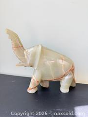MaxSold Auction: Hand-Carved Onyx Elephant Figurine, Pale Cream & Ivory - Columbia (South Carolina, USA) SELLER MANAGED Estate Sale Online Auction - Greengate Drive