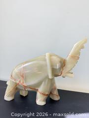 MaxSold Auction: Hand-Carved Onyx Elephant Figurine, Pale Cream & Ivory - Columbia (South Carolina, USA) SELLER MANAGED Estate Sale Online Auction - Greengate Drive