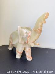 MaxSold Auction: Hand-Carved Onyx Elephant Figurine, Pale Cream & Ivory - Columbia (South Carolina, USA) SELLER MANAGED Estate Sale Online Auction - Greengate Drive
