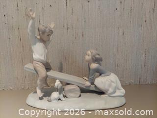 MaxSold Auction: Lladró Porcelain Figurine Children on Seesaw with Dog, "Children Playing" collection - Columbia (South Carolina, USA) SELLER MANAGED Estate Sale Online Auction - Greengate Drive