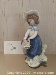 MaxSold Auction: Lladró Porcelain Girl Figurine "Girl with Flower Basket" - Columbia (South Carolina, USA) SELLER MANAGED Estate Sale Online Auction - Greengate Drive