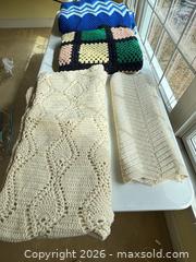 MaxSold Auction: Lot of 4 Handmade Crochet/Acrylic Throw Blankets - Columbia (South Carolina, USA) SELLER MANAGED Estate Sale Online Auction - Greengate Drive