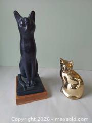 MaxSold Auction: Mid-Century Bronze Figurine on Wood Bass & Brass Cat Figurine - Columbia (South Carolina, USA) SELLER MANAGED Estate Sale Online Auction - Greengate Drive