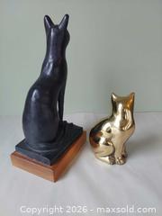 MaxSold Auction: Mid-Century Bronze Figurine on Wood Bass & Brass Cat Figurine - Columbia (South Carolina, USA) SELLER MANAGED Estate Sale Online Auction - Greengate Drive