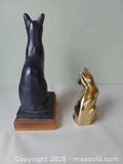 MaxSold Auction: Mid-Century Bronze Figurine on Wood Bass & Brass Cat Figurine - Columbia (South Carolina, USA) SELLER MANAGED Estate Sale Online Auction - Greengate Drive