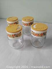 MaxSold Auction: Set of 4 Gemco "Spice of Life" Glass Spice Jars with Yellow Adjustable Shaker Lids - Columbia (South Carolina, USA) SELLER MANAGED Estate Sale Online Auction - Greengate Drive