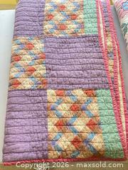 MaxSold Auction: Set of Three Vintage Cotton Full/Queen Handmade Quilts - Patchwork, Applique, Stripes - Columbia (South Carolina, USA) SELLER MANAGED Estate Sale Online Auction - Greengate Drive