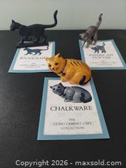 MaxSold Auction: The Franklin Mint Curio Cabinet Cat Collection Figurines Lot - Chalkware, Bootscraper, American Pewter - Columbia (South Carolina, USA) SELLER MANAGED Estate Sale Online Auction - Greengate Drive