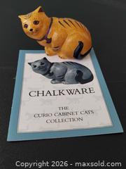 MaxSold Auction: The Franklin Mint Curio Cabinet Cat Collection Figurines Lot - Chalkware, Bootscraper, American Pewter - Columbia (South Carolina, USA) SELLER MANAGED Estate Sale Online Auction - Greengate Drive