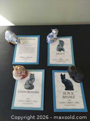 MaxSold Auction: The Franklin Mint Curio Cabinet Cat Collection Figurines Lot - Herend, Staffordshire, Delft, Black Basalt - Columbia (South Carolina, USA) SELLER MANAGED Estate Sale Online Auction - Greengate Drive