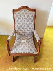 MaxSold Auction: Victorian Traditional Upholstered Wood Rocking Chair - Columbia (South Carolina, USA) SELLER MANAGED Estate Sale Online Auction - Greengate Drive