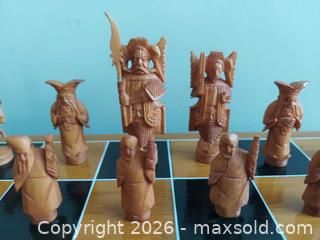 MaxSold Auction: Vintage Asian-Style Hand-Carved Ivory Chess Set with Folding Wooden Case - Columbia (South Carolina, USA) SELLER MANAGED Estate Sale Online Auction - Greengate Drive