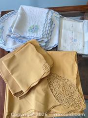 MaxSold Auction: Vintage Linen, Cotton & Mixed Fabric Linens Lot - Columbia (South Carolina, USA) SELLER MANAGED Estate Sale Online Auction - Greengate Drive